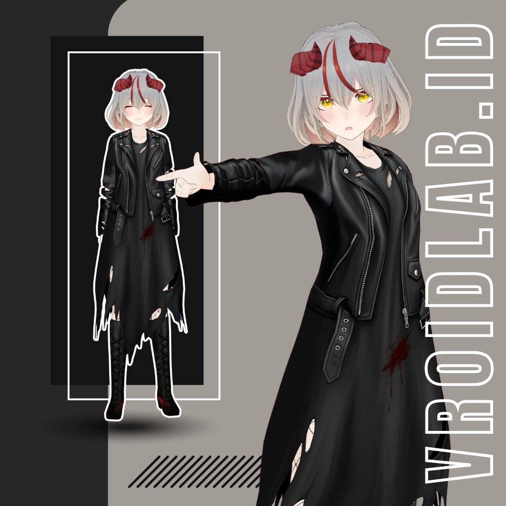 ノクトラ ダークリベル衣装 | VRoid Studio Outfit | Anime Style