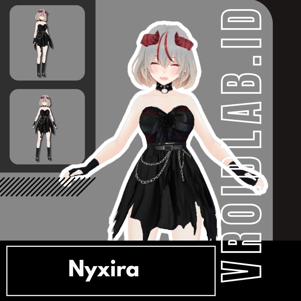 ニクシラ ゴシックパンクドレス | VRoid Studio Outfit | Anime Style
