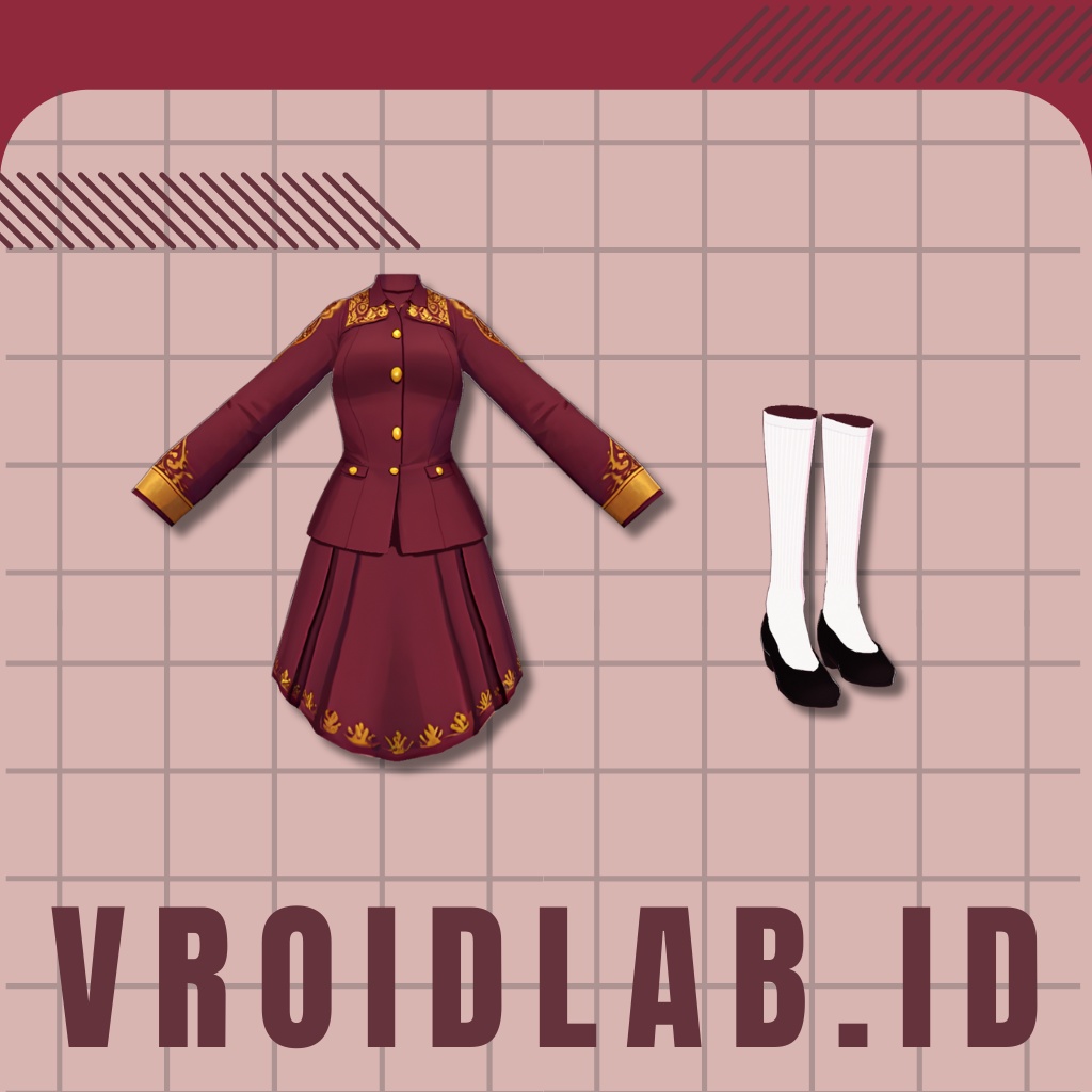 めいら|VRoid ファンタジー ドレス(じょせいよう)|VRoid Studio アウトフィット|アニメスタイル