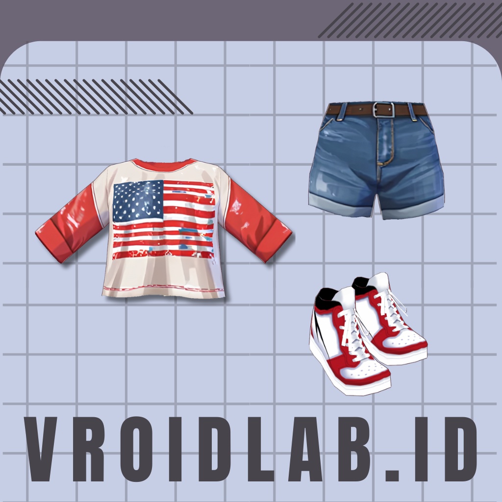 Street Casual Theme | VRoid Outfit for Female | Anime Style