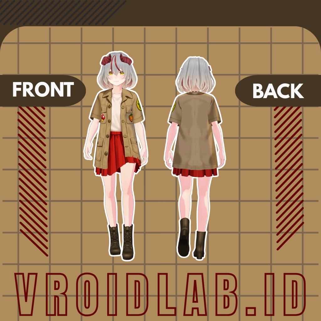 かわいいアウターサニア Cute Outer Sania| VRoid Studio Outfit | Anime Style | Virtual Fashion
