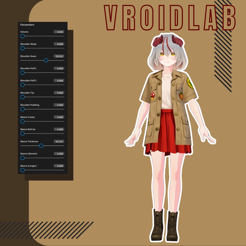 かわいいアウターサニア Cute Outer Sania| VRoid Studio Outfit | Anime Style | Virtual Fashion