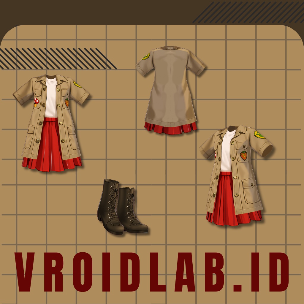 かわいいアウターサニア Cute Outer Sania| VRoid Studio Outfit | Anime Style | Virtual Fashion