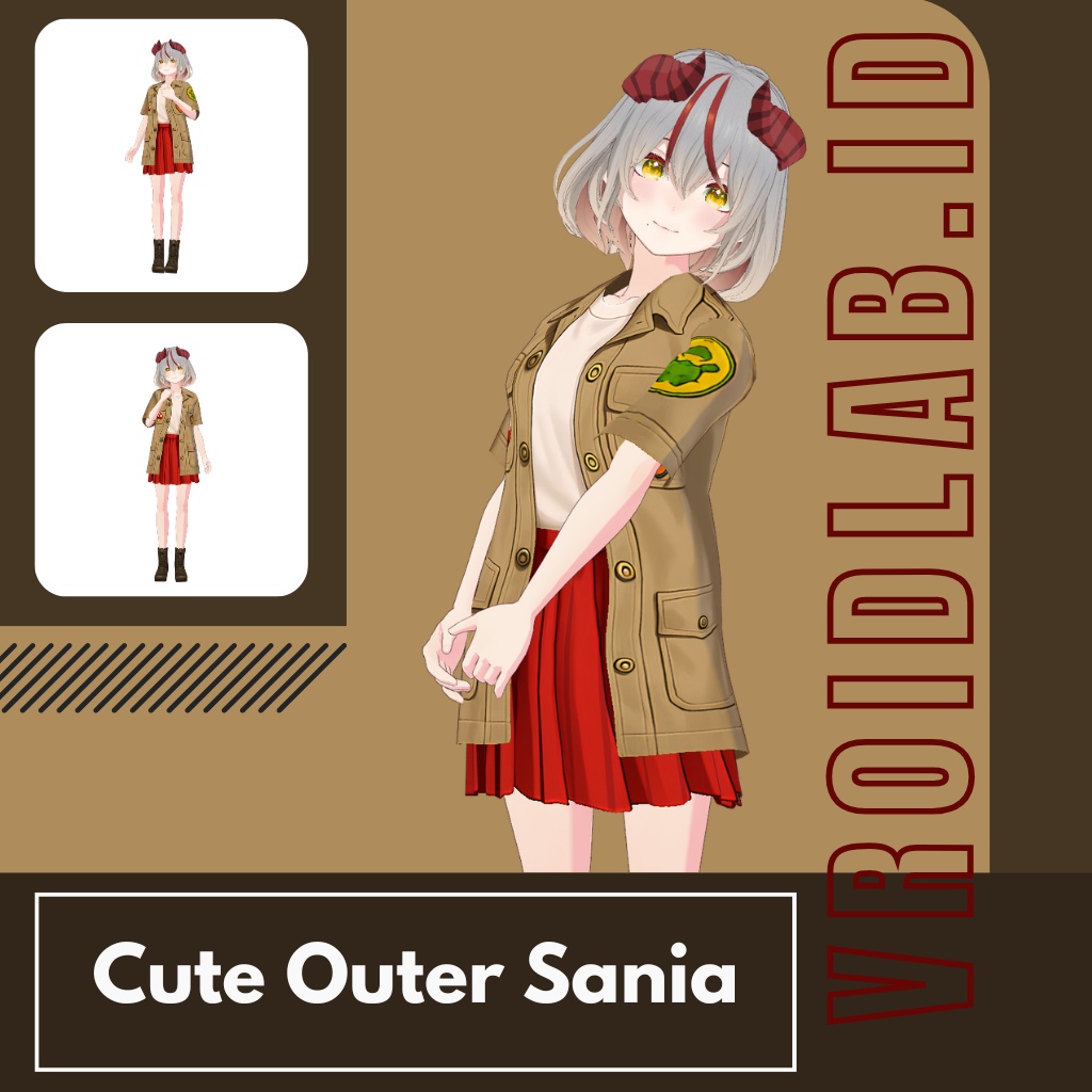 かわいいアウターサニア Cute Outer Sania| VRoid Studio Outfit | Anime Style | Virtual Fashion