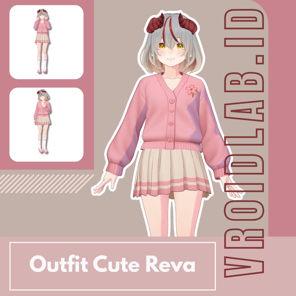 レヴァのかわいい衣装 Outfit Cute Reva | VRoid Studio Outfit | Anime Style | Virtual Fashion