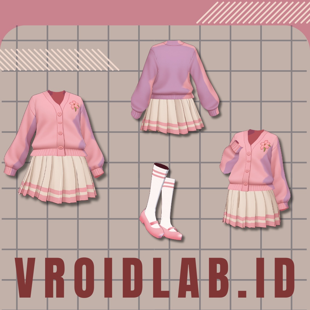 レヴァのかわいい衣装 Outfit Cute Reva | VRoid Studio Outfit | Anime Style | Virtual Fashion