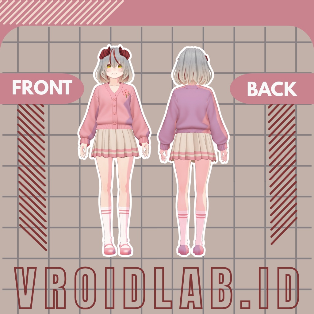 レヴァのかわいい衣装 Outfit Cute Reva | VRoid Studio Outfit | Anime Style | Virtual Fashion