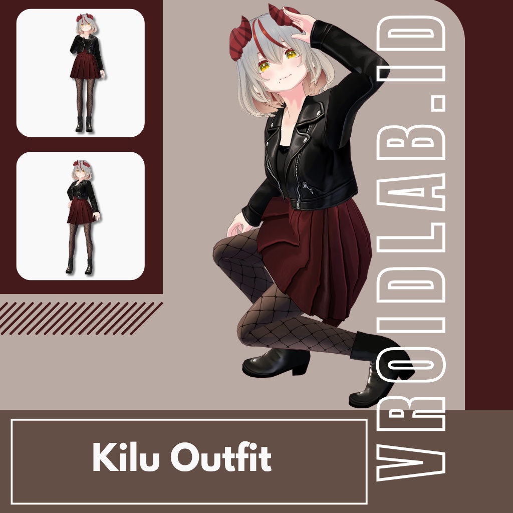 Kilu Outfit キル衣装 | VRoid Studio Outfit | Anime Style | Virtual Fashion