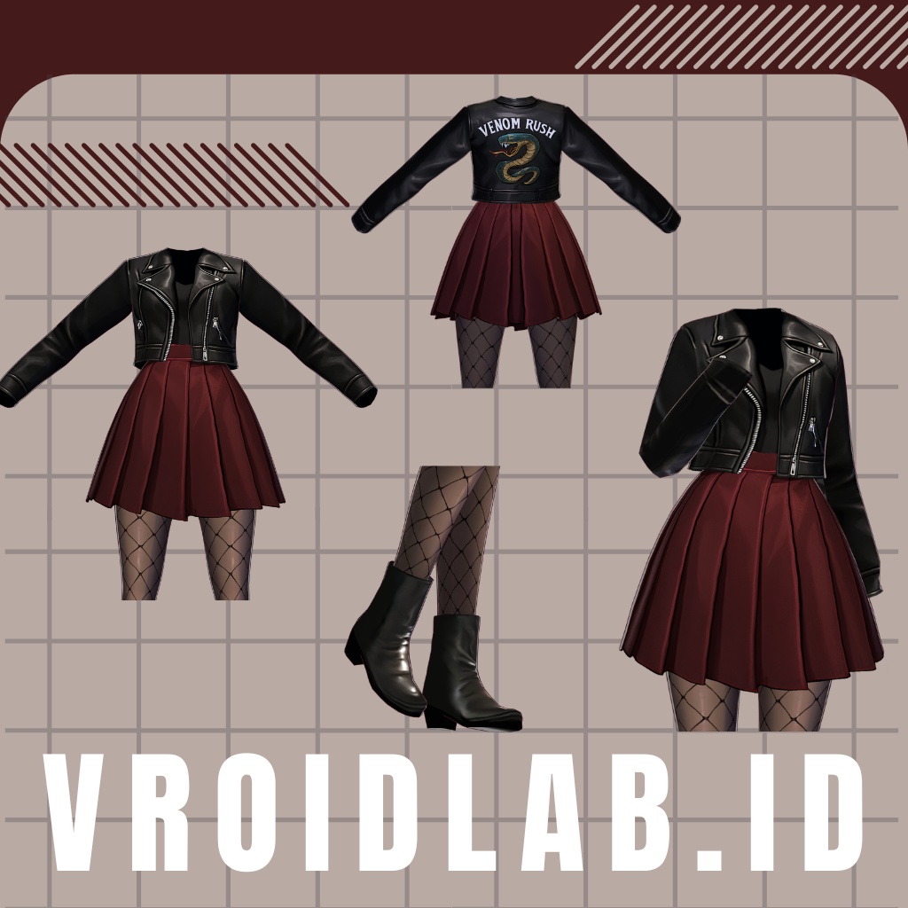 Kilu Outfit キル衣装 | VRoid Studio Outfit | Anime Style | Virtual Fashion