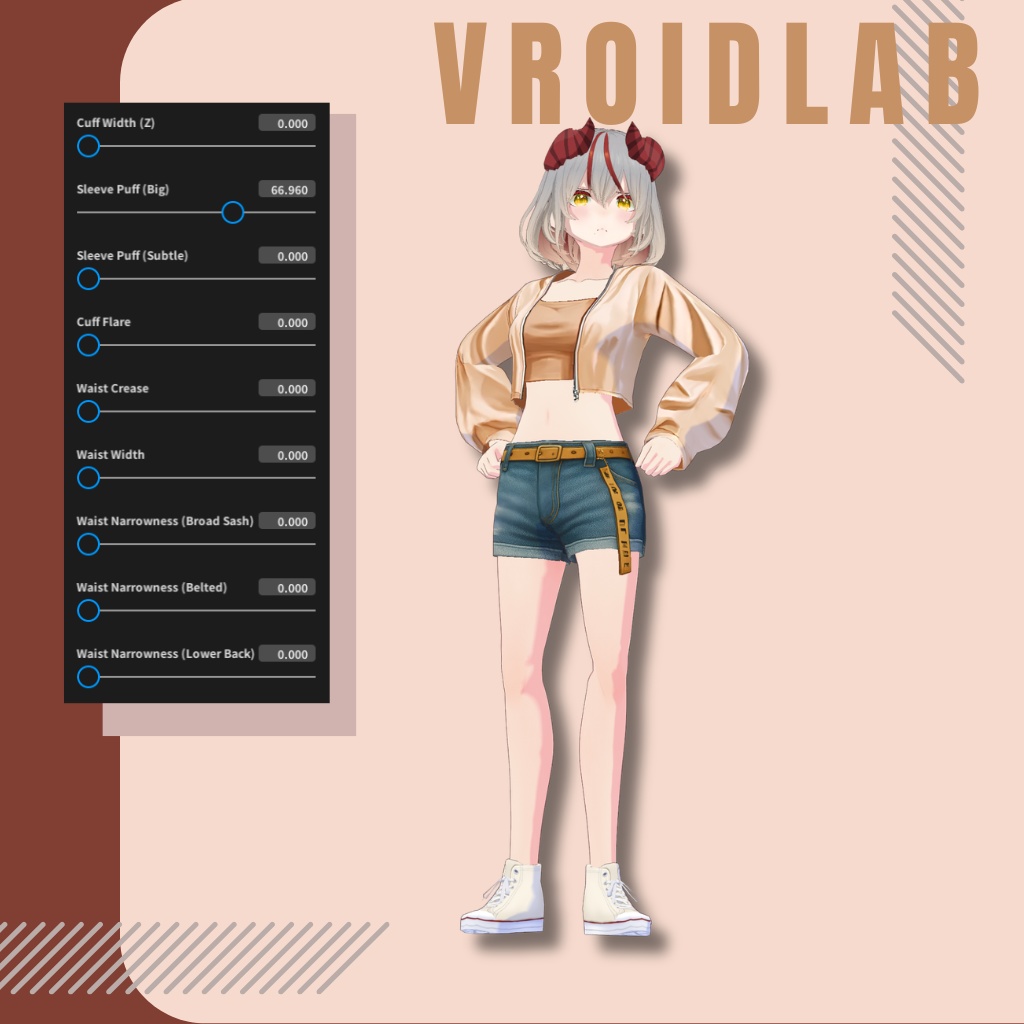 Crop Top Jacket クロップトップジャケット | VRoid Studio Outfit | Anime Style | Virtual Fashion