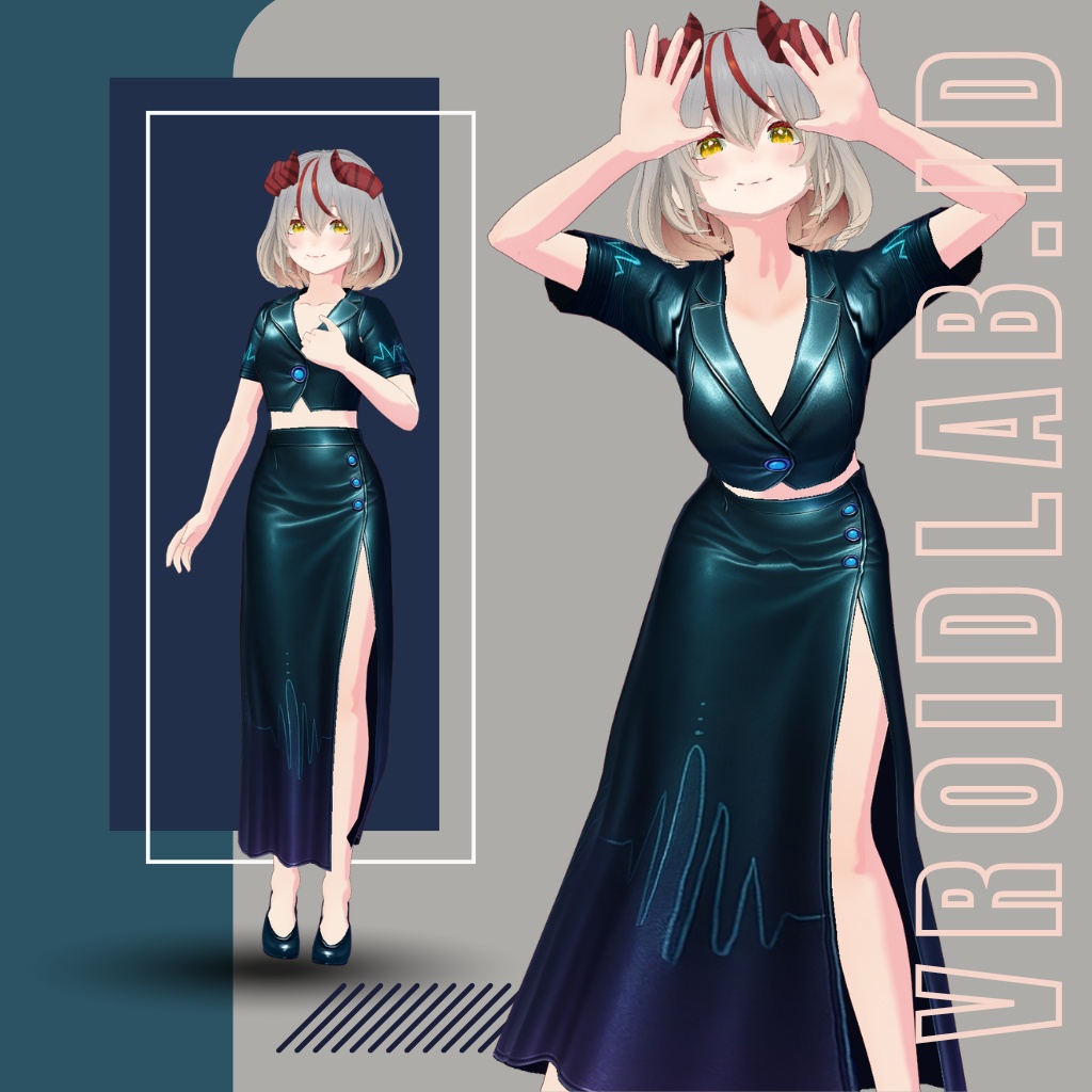 じんじんちゃん Jinjin-chan VRoid Studio Outfit | Anime Style | Virtual Fashion