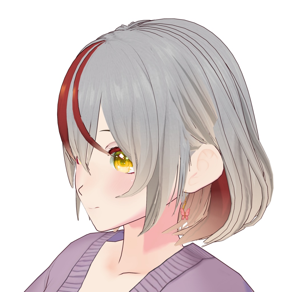 VRoid用 かわいいイヤリングコレクション(女性アバター向け)|VRoid Studio対応アクセサリー|アニメスタイル VRoid Sparkle Earrings Collection | Female Avatar Accessory