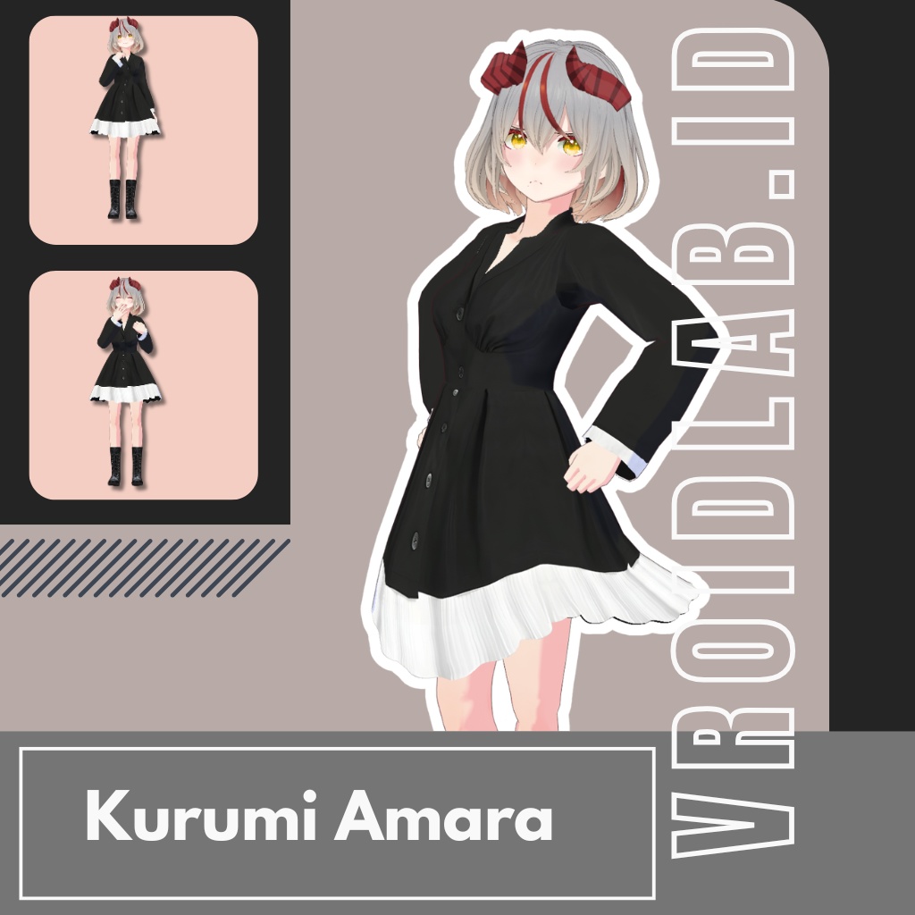 クルミ・アマラ Kurumi Amara | VRoid Studio Outfit | Anime Style | Virtual Fashion