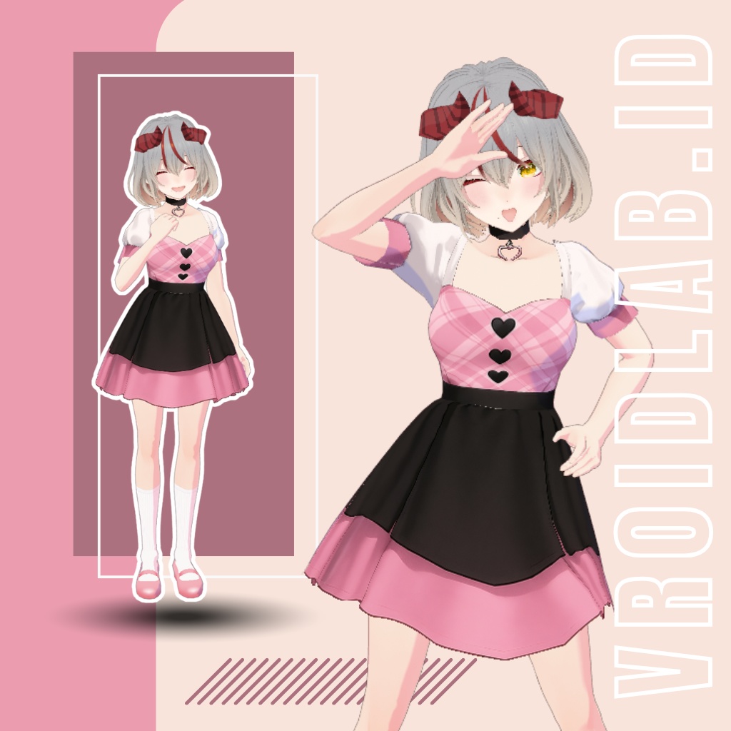VRoid Sweet Gothic Idol Dress for Female | VRoid Studio Outfit | Anime Style