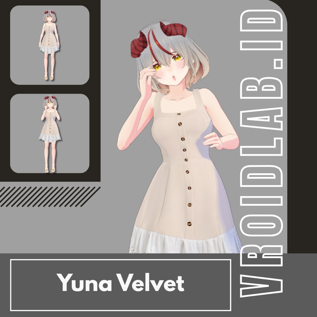 ユナ・ベルベット Yuna Velvet | VRoid Studio Outfit | Anime Style | Virtual Fashion