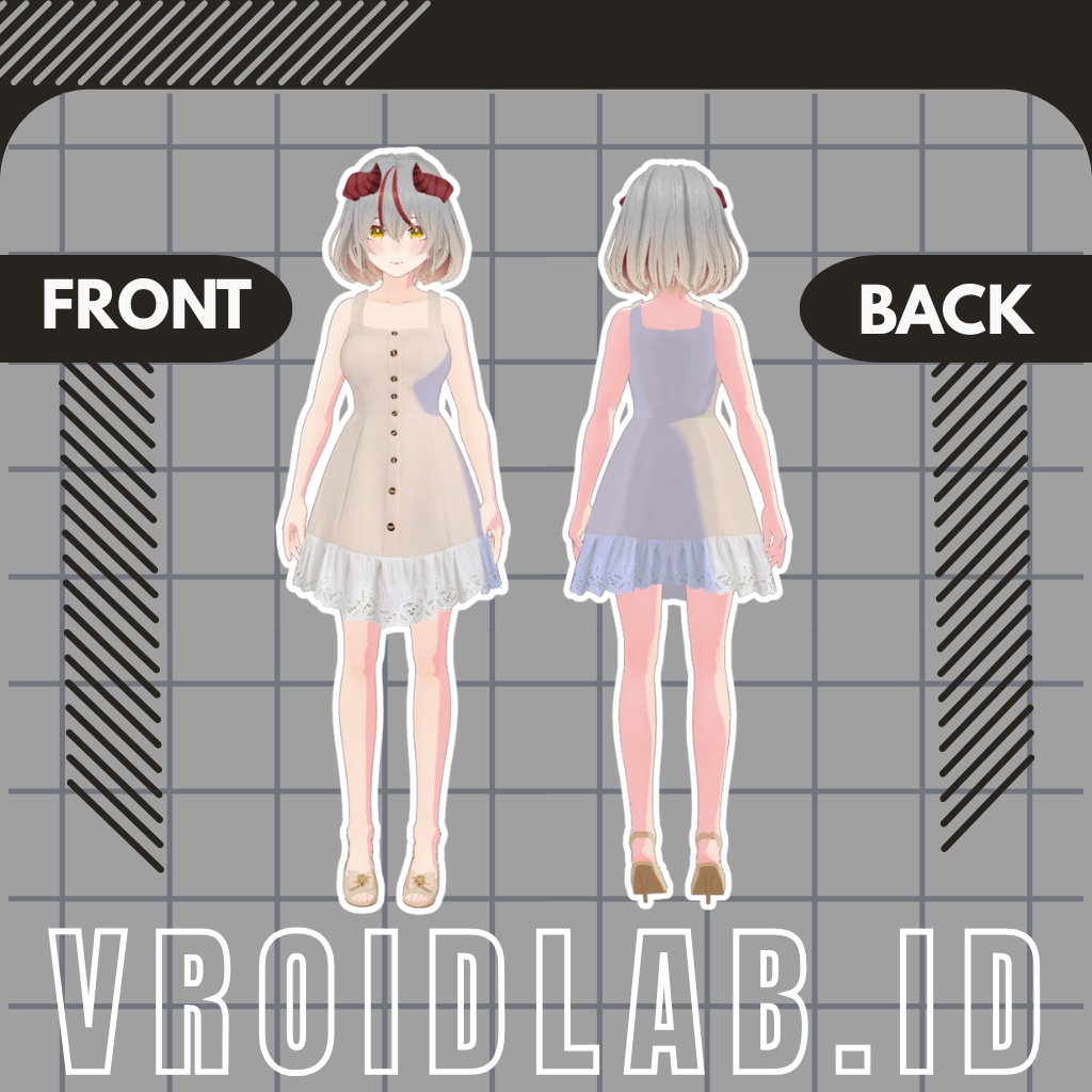 ユナ・ベルベット Yuna Velvet | VRoid Studio Outfit | Anime Style | Virtual Fashion