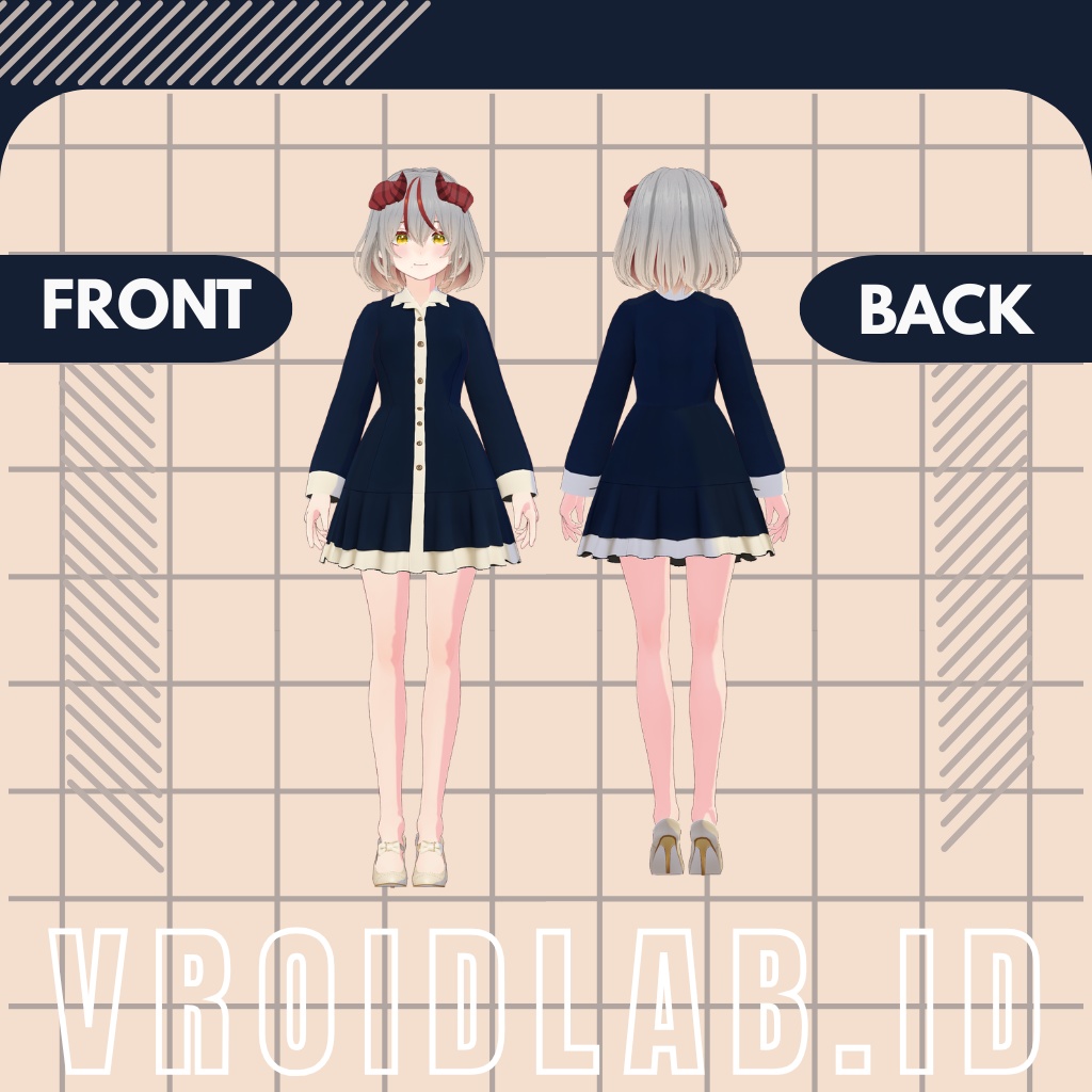 羽音もも Momo Hazune | VRoid Studio Outfit | Anime Style | Virtual Fashion
