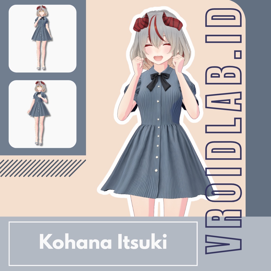 小花いつき Kohana Itsuki Dress | VRoid Studio Outfit | Anime Style | Virtual Fashion