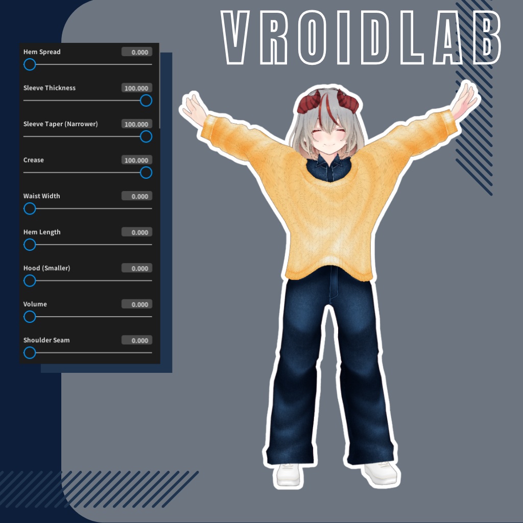 高梨ミラ Mira Takanashi | Oversize Cozy Outfit | VRoid Studio | Anime Style | Virtual Fashion