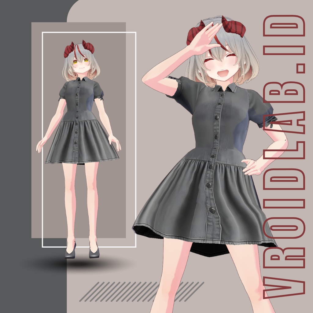 青山すず Suzu Aoyama | VRoid Studio Outfit | Anime Style | Virtual Fashion