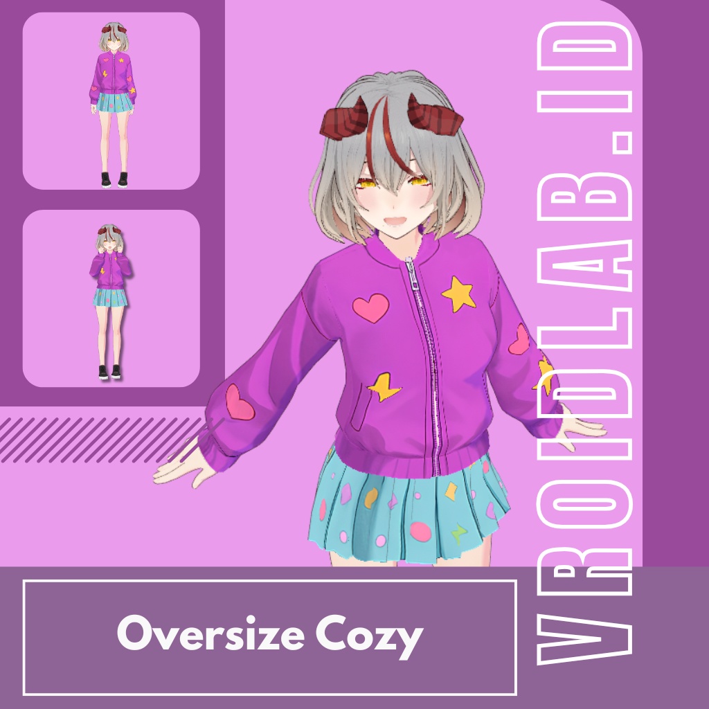 スイートポップジャケット Sweet Pop Jacket | VRoid Studio Outfit | Anime Style | Virtual Fashion