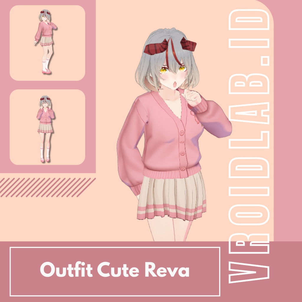 スイートガーリーコーデ Sweet Girly Coord | VRoid Studio Outfit | Anime Style | Virtual Fashion