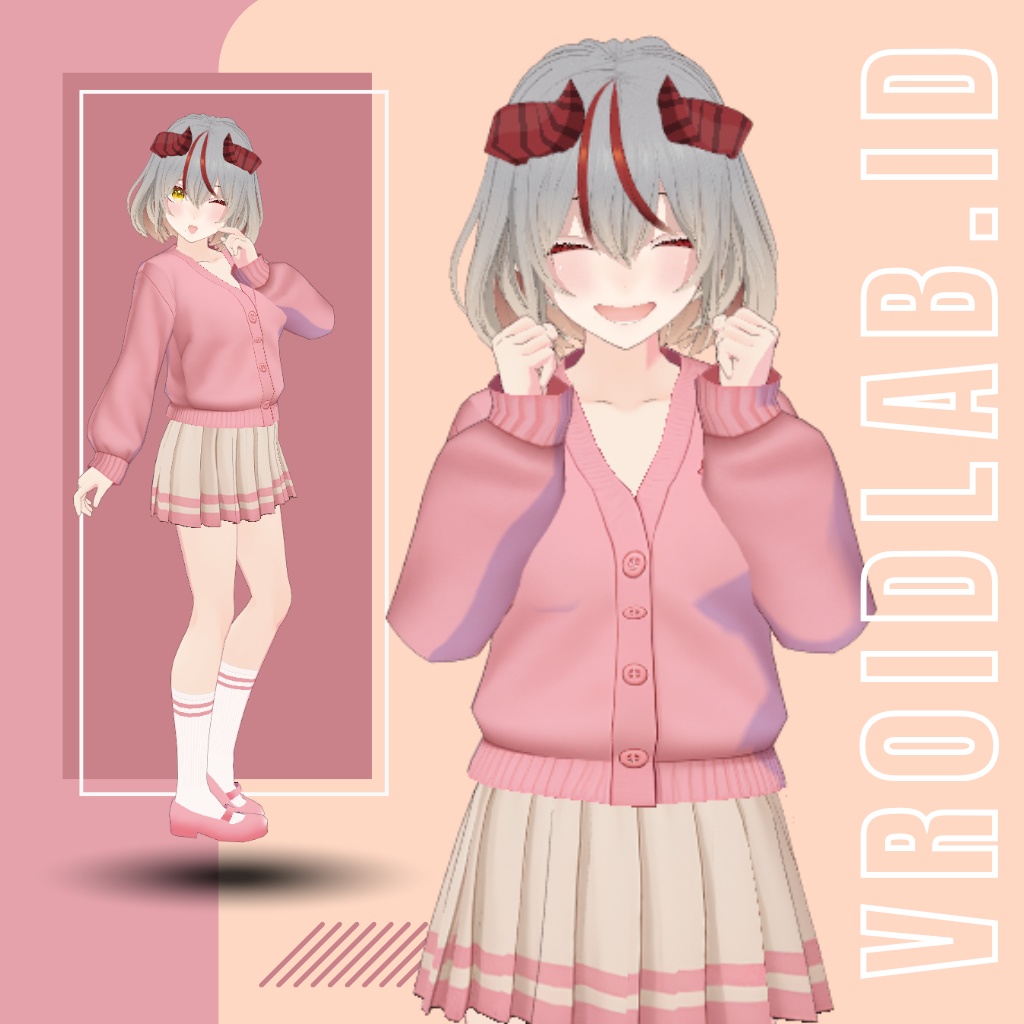 スイートガーリーコーデ Sweet Girly Coord | VRoid Studio Outfit | Anime Style | Virtual Fashion