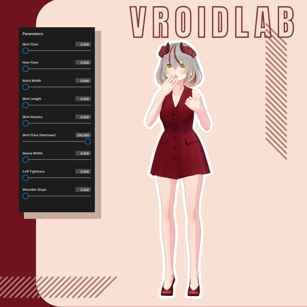 小森陽菜 Hina Komori | VRoid Studio Outfit | Elegant Gothic Anime Style | Virtual Fashion