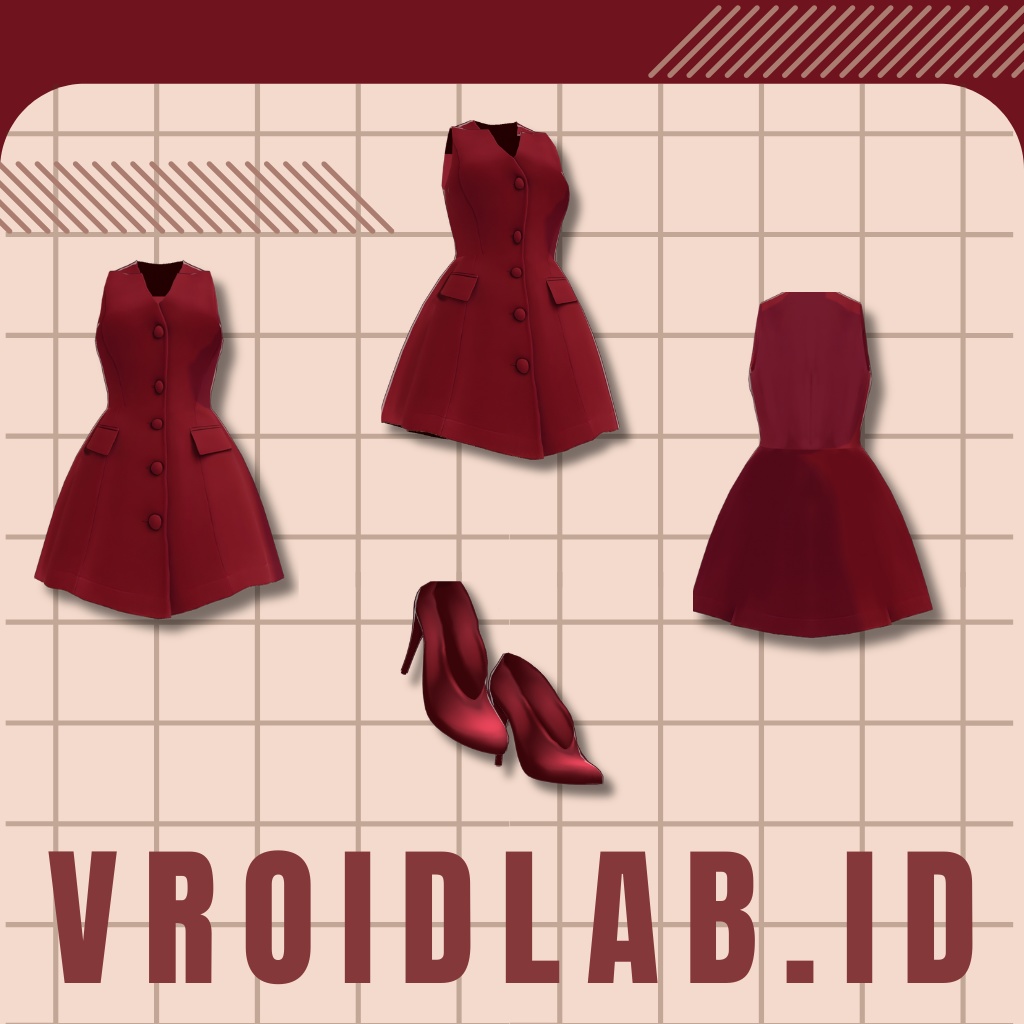 小森陽菜 Hina Komori | VRoid Studio Outfit | Elegant Gothic Anime Style | Virtual Fashion