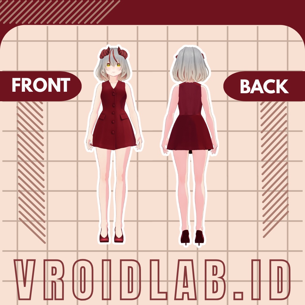 小森陽菜 Hina Komori | VRoid Studio Outfit | Elegant Gothic Anime Style | Virtual Fashion