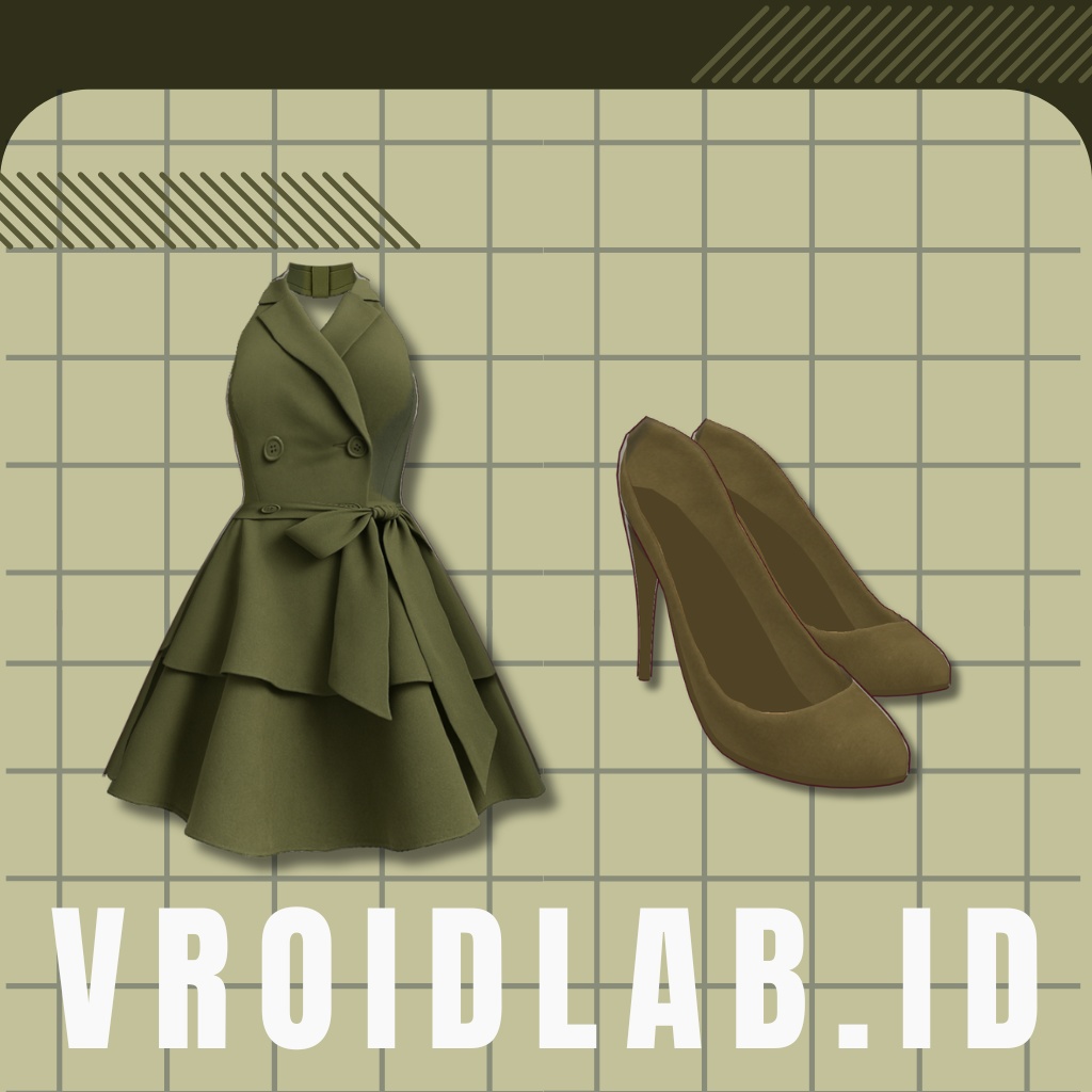 オニキス・ドリーム Onyx Dream | VRoid Studio Outfit | Elegant Anime Style | Virtual Fashion