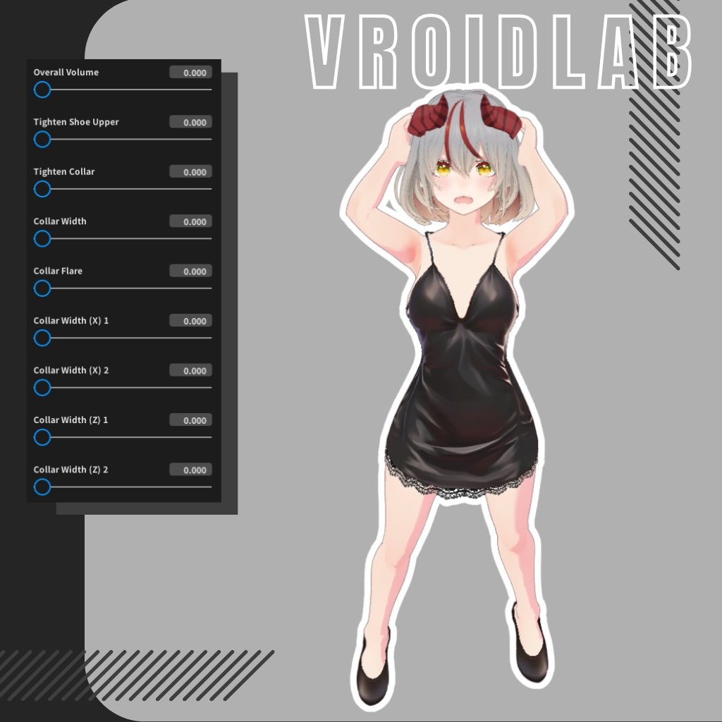 オニキス・ドリーム Onyx Dream | VRoid Studio Outfit | Elegant Nightwear Anime Style | Virtual Fashion