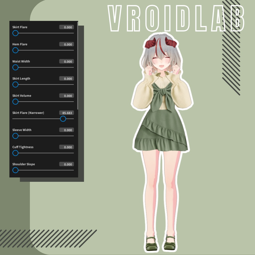 オリーブ・ベル Olive Belle | VRoid Studio Outfit | Anime Style | Virtual Fashion