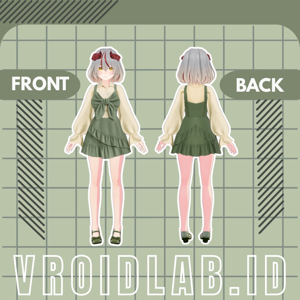 オリーブ・ベル Olive Belle | VRoid Studio Outfit | Anime Style | Virtual Fashion