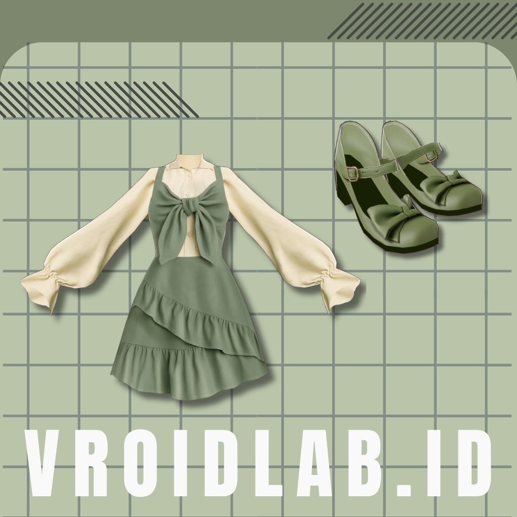 オリーブ・ベル Olive Belle | VRoid Studio Outfit | Anime Style | Virtual Fashion