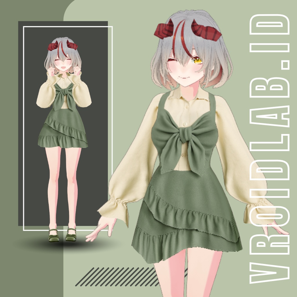 オリーブ・ベル Olive Belle | VRoid Studio Outfit | Anime Style | Virtual Fashion