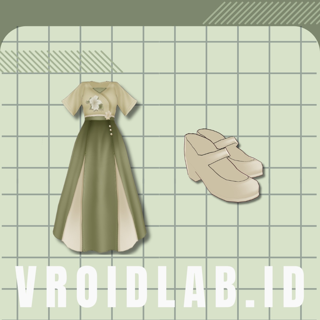 オブシディアン・ワルツ Obsidian Waltz | VRoid Studio Outfit | Anime Style | Virtual Fashion