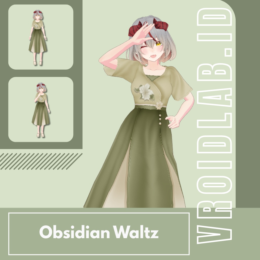 オブシディアン・ワルツ Obsidian Waltz | VRoid Studio Outfit | Anime Style | Virtual Fashion