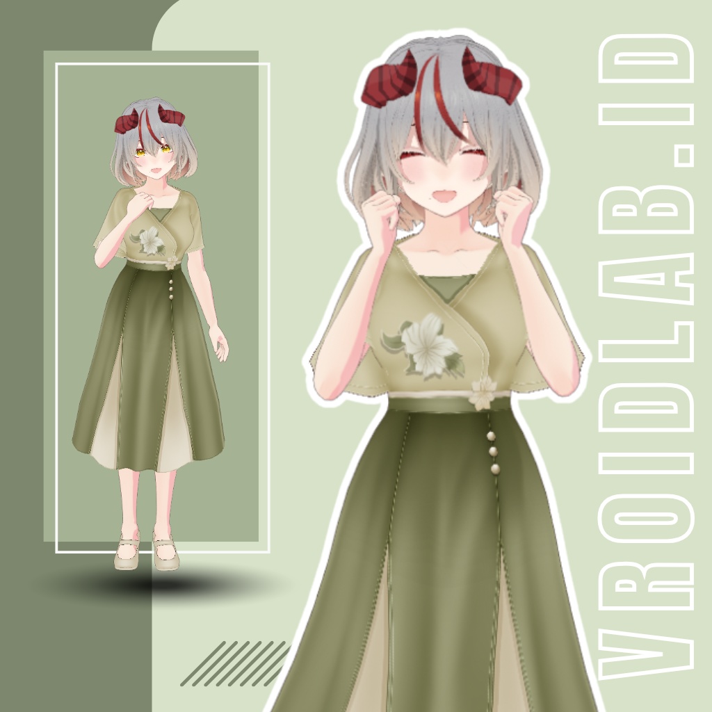 オブシディアン・ワルツ Obsidian Waltz | VRoid Studio Outfit | Anime Style | Virtual Fashion