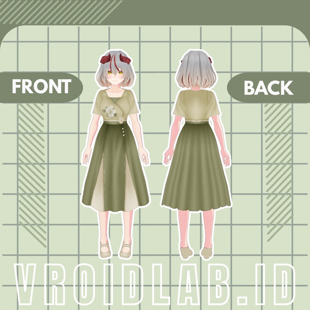 オブシディアン・ワルツ Obsidian Waltz | VRoid Studio Outfit | Anime Style | Virtual Fashion