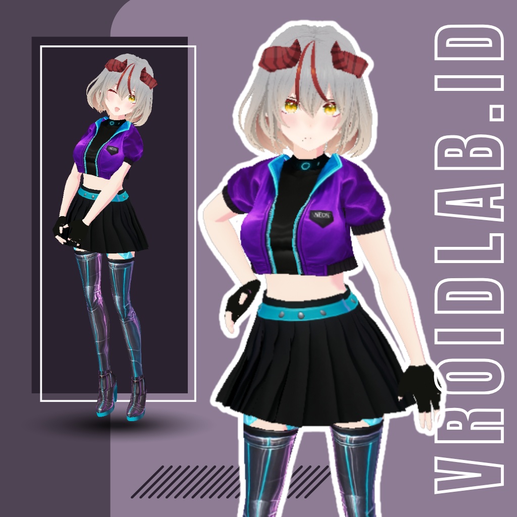 レイヴサーキットギア Rave Circuit Gear | VRoid Studio Outfit | Anime Style | Virtual Fashion