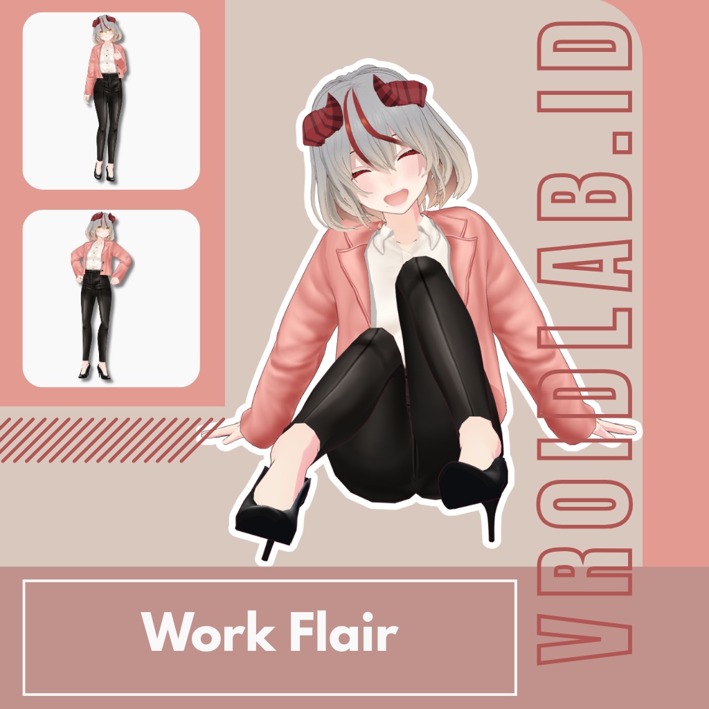 Work Flair 仕事の才能 | VRoid Studio Outfit | Anime Style | Virtual Fashion