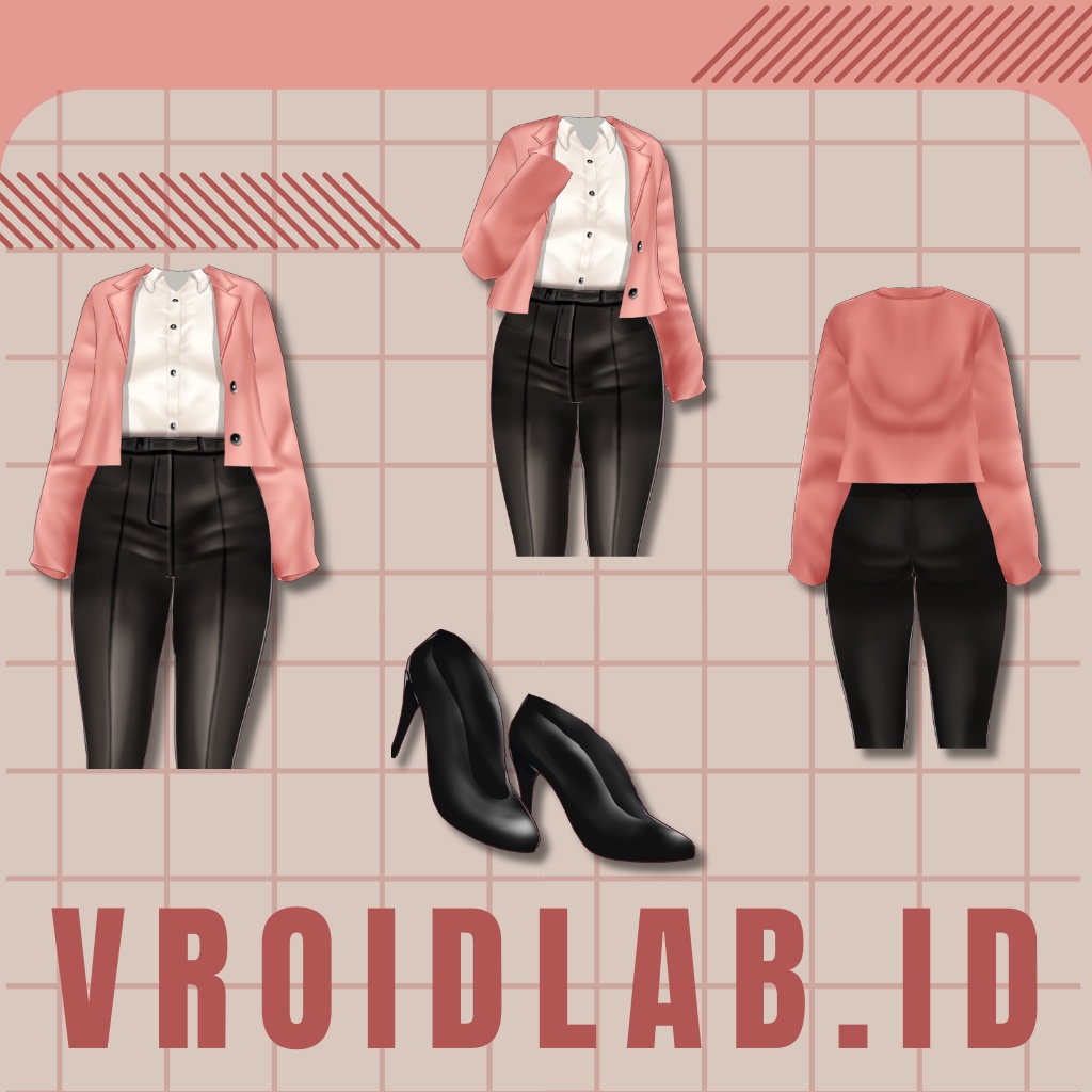 Work Flair 仕事の才能 | VRoid Studio Outfit | Anime Style | Virtual Fashion