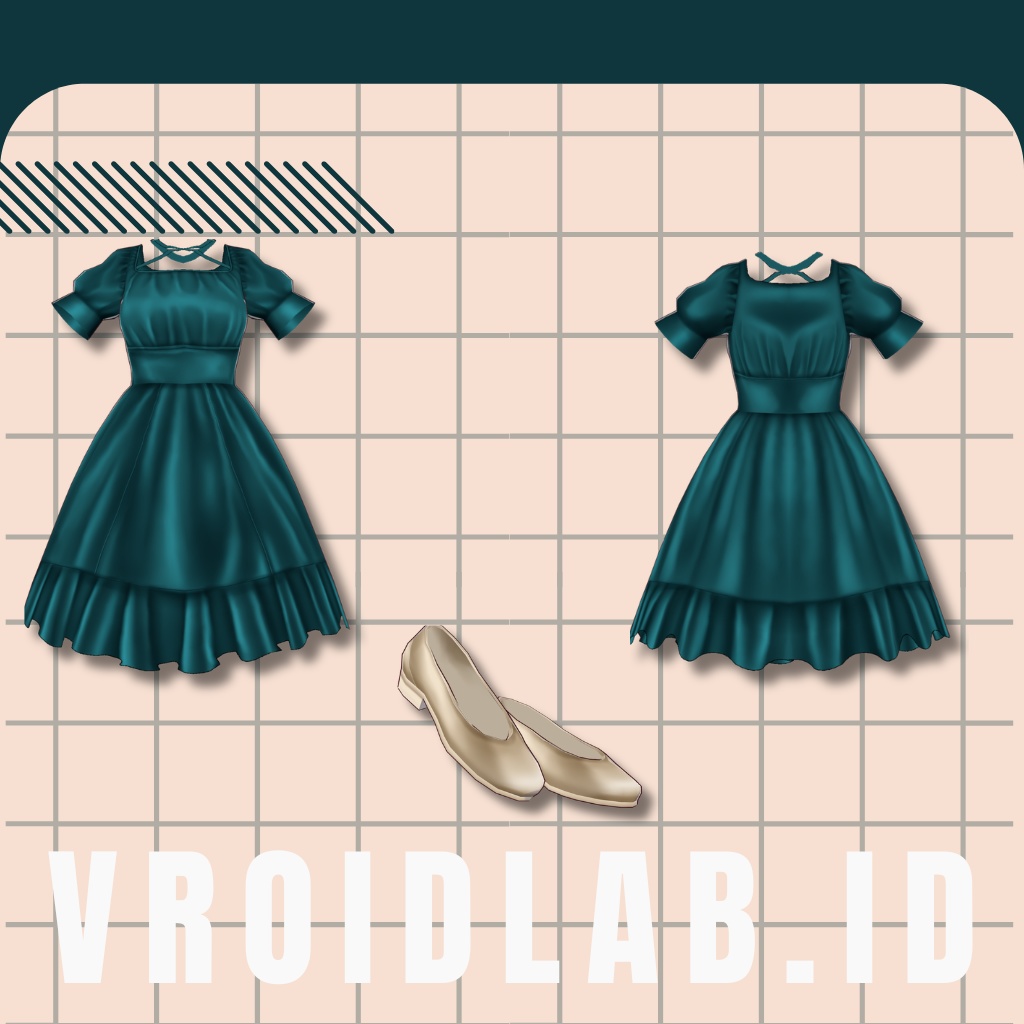 Emerald Etiquette エメラルドのエチケット | VRoid Studio Outfit | Anime Style | Virtual Fashion