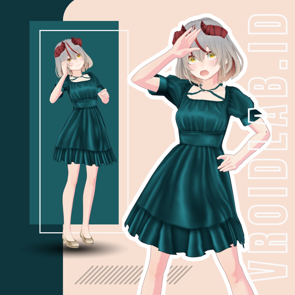 Emerald Etiquette エメラルドのエチケット | VRoid Studio Outfit | Anime Style | Virtual Fashion