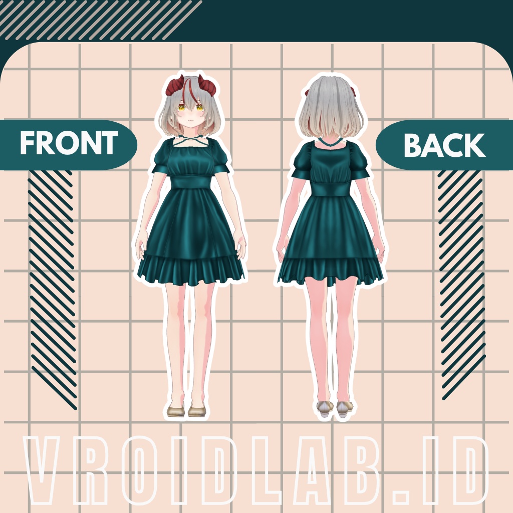 Emerald Etiquette エメラルドのエチケット | VRoid Studio Outfit | Anime Style | Virtual Fashion