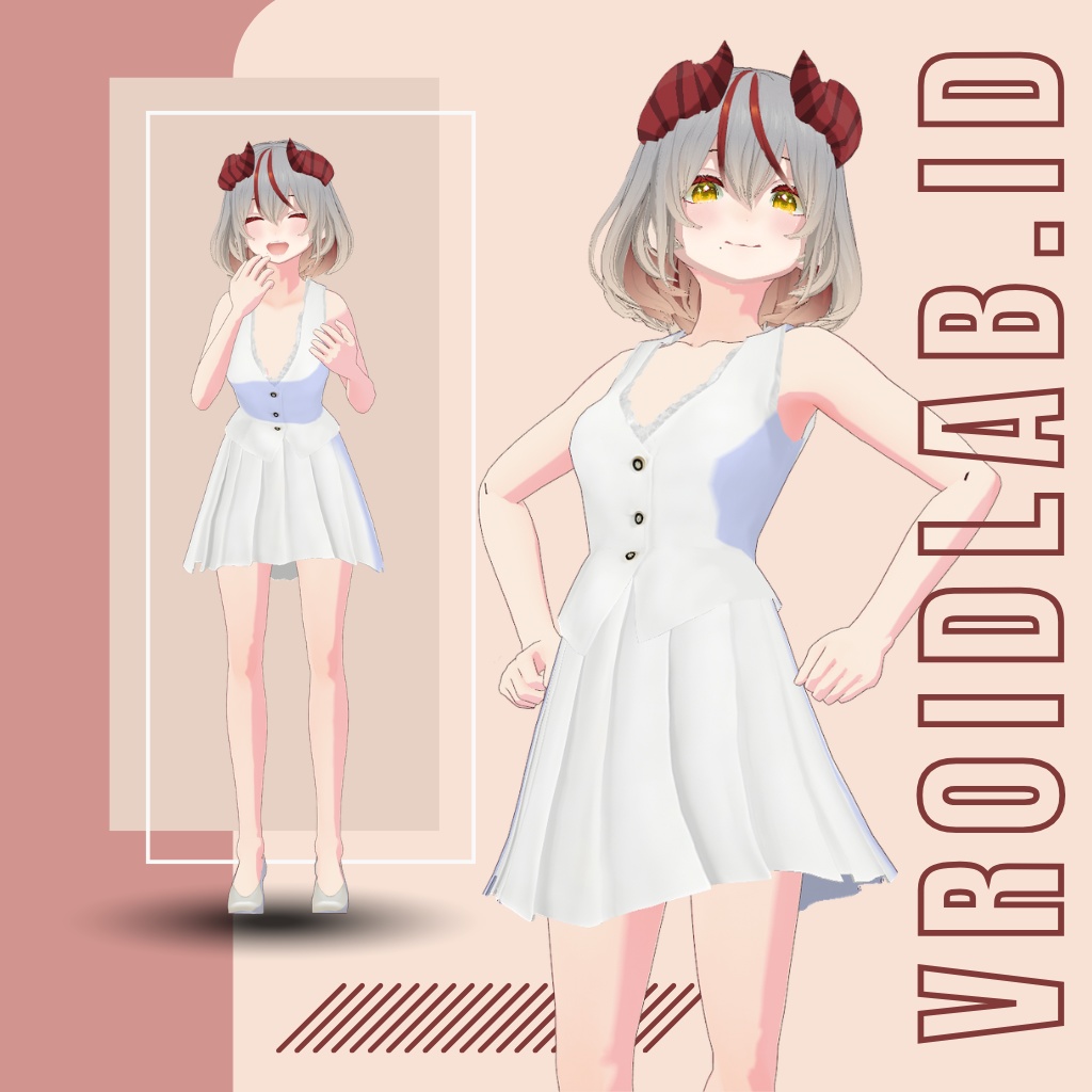 Saki Kurohana 黒花咲 | VRoid Studio Outfit | Anime Style | Virtual Fashion