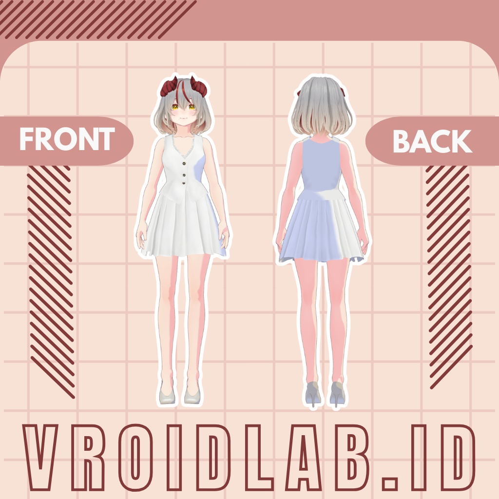 Saki Kurohana 黒花咲 | VRoid Studio Outfit | Anime Style | Virtual Fashion