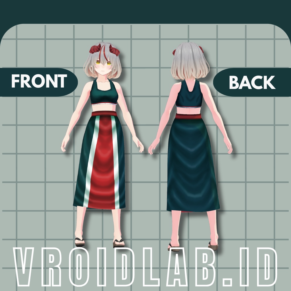 堕ちたロックスター衣装 – VRoid Studio用アニメスタイルアウトフィット