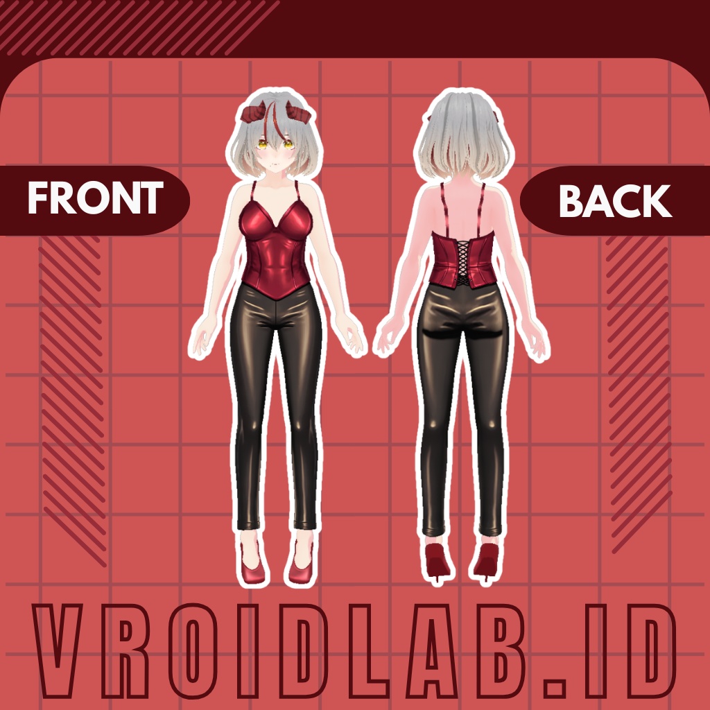 紅艶ルナ Luna Crimson | VRoid Studio Outfit | Anime Style | Virtual Fashion